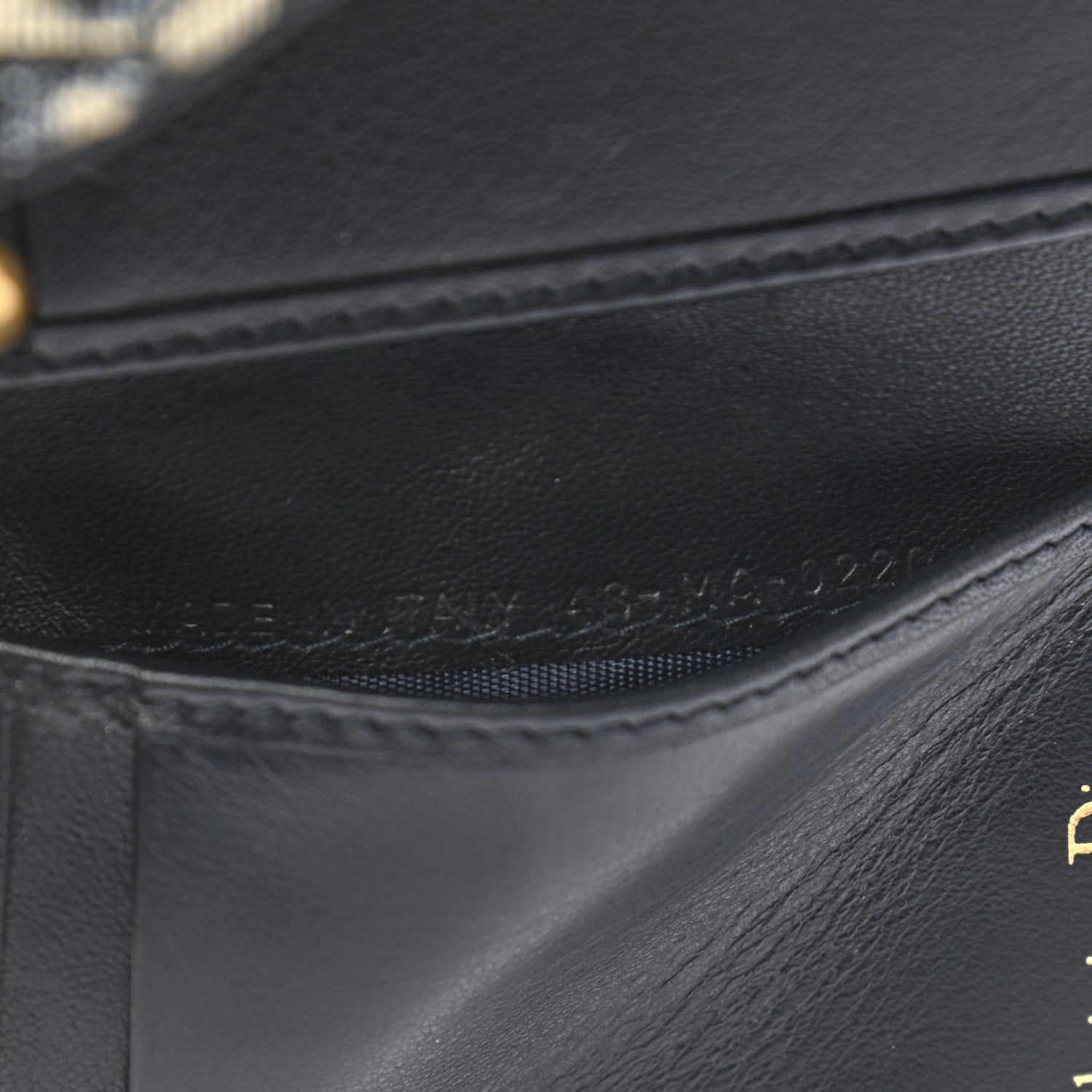 Christian Dior Oblique Saddle Lotus Wallet Blue 7 of 9
