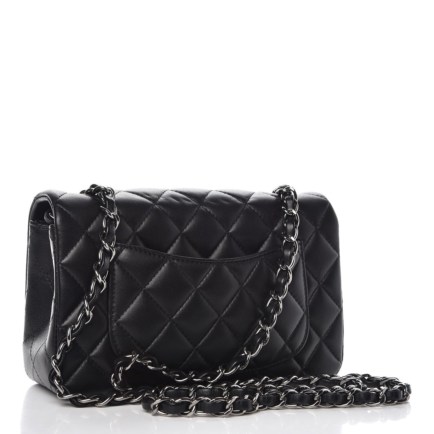 Chanel Lambskin Quilted Mini Rectangular Flap Black 3 of 7