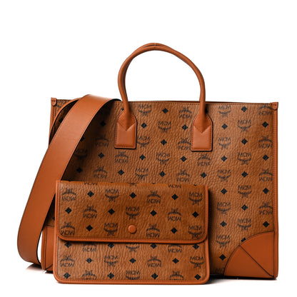 MCM Visetos Large Munchen Tote Cognac 1 of 7