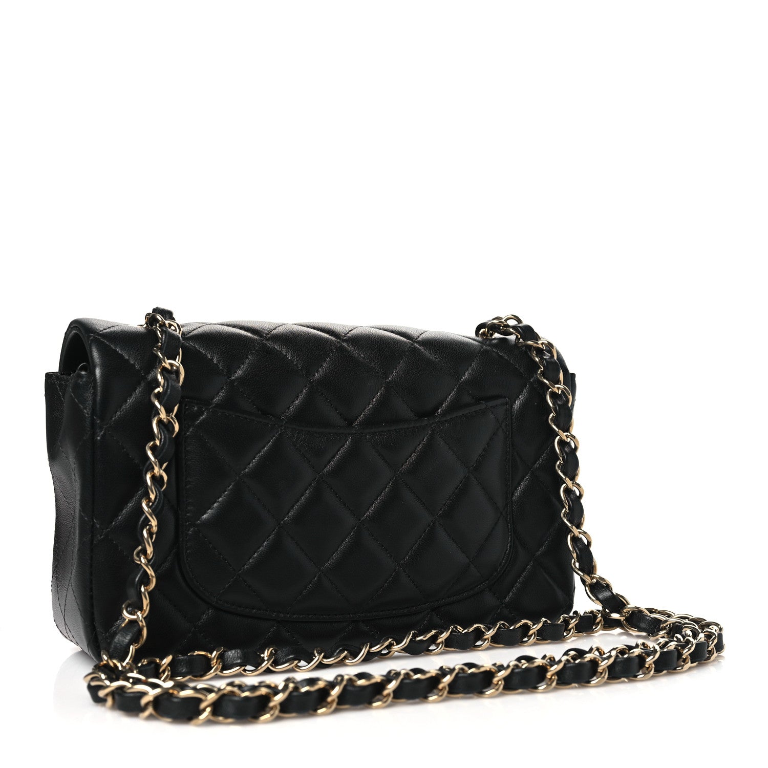Chanel Lambskin Quilted Mini Rectangular Flap Black 4 of 11