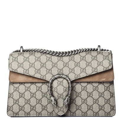 Gucci GG Supreme Monogram Small Dionysus Shoulder Bag Taupe 1 of 10