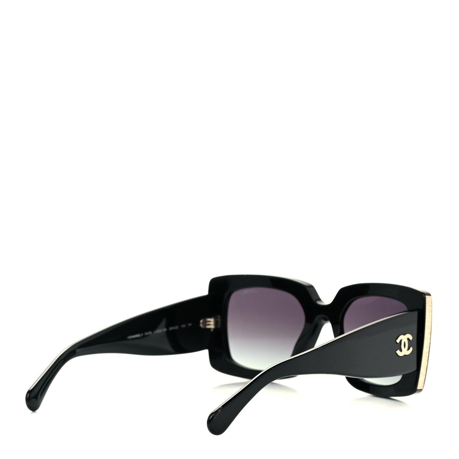 Chanel Acetate Rectangle Sunglasses 5435 Black 4 of 8
