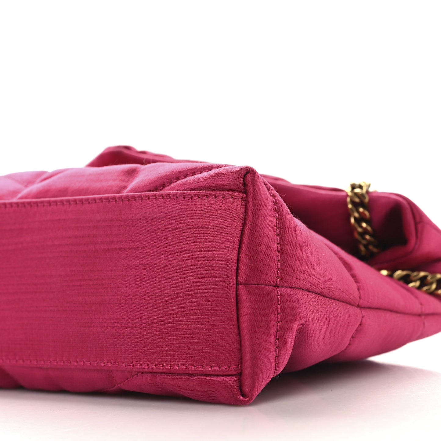 Satin Quilted Toy Loulou Puffer Monogram Chain Satchel Guava Pink