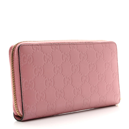 Gucci Guccissima Icon Zip Around Wallet Carmine Rose 3 of 10