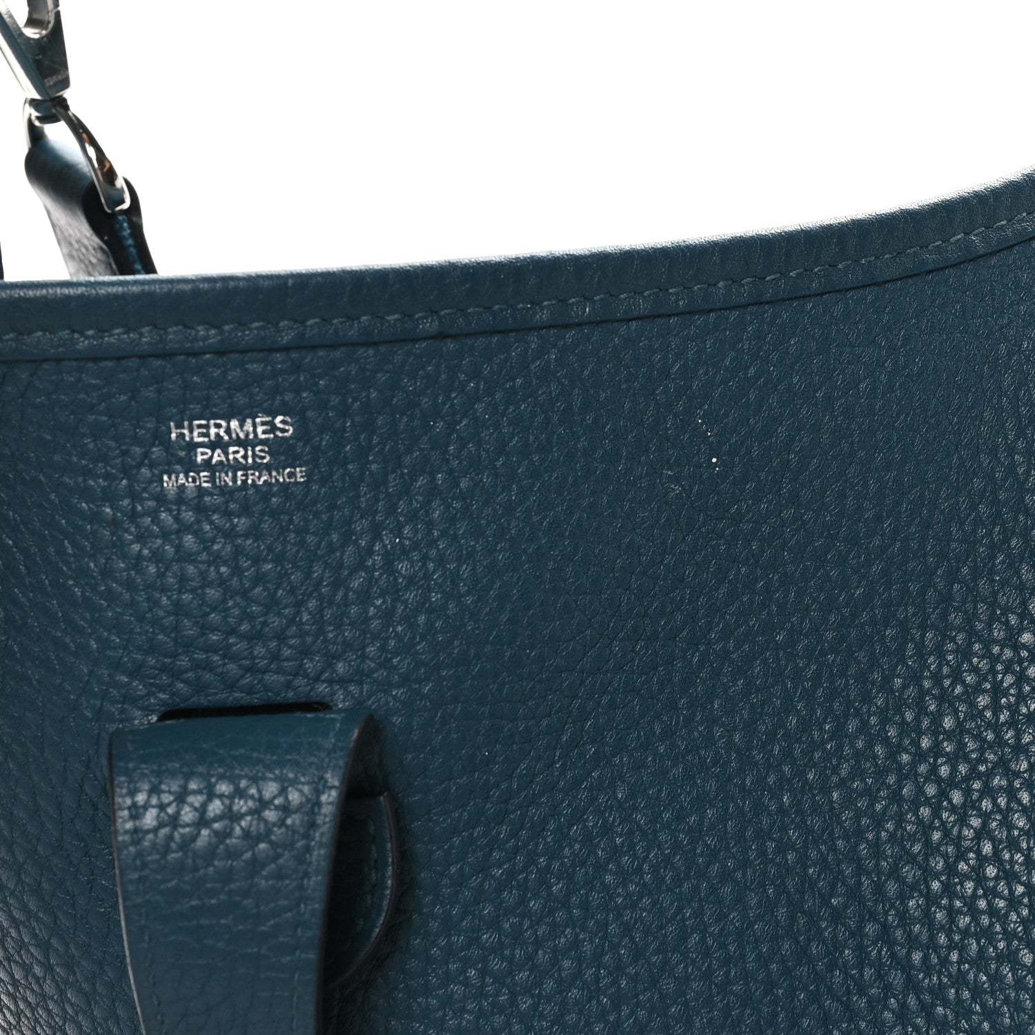Hermes Taurillon Clemence EVELYNE III GM Vert Bosphore 6 of 10