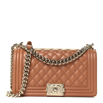 Chanel Caviar Quilted Medium Boy Flap Brown 1 of 10
