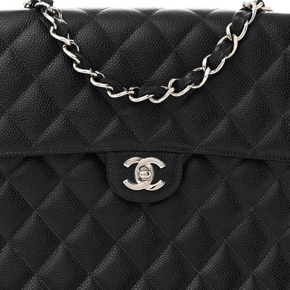 Chanel Caviar Jumbo Single Flap Black 8 of 10