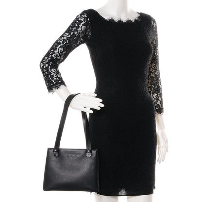 Chanel Leather Simple Shoulder Bag Black 2 of 8