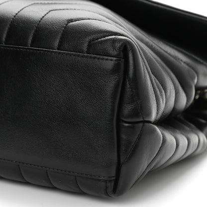 Saint Laurent Calfskin Y Quilted Monogram Medium Loulou Chain Satchel Black 9 of 9