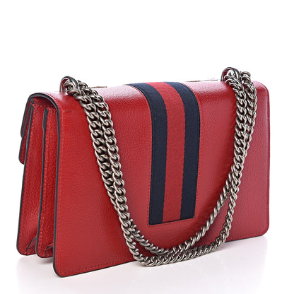 Gucci Calfskin Web Floral Embroidered Small Dionysus Shoulder Bag Hibiscus Red 3 of 11