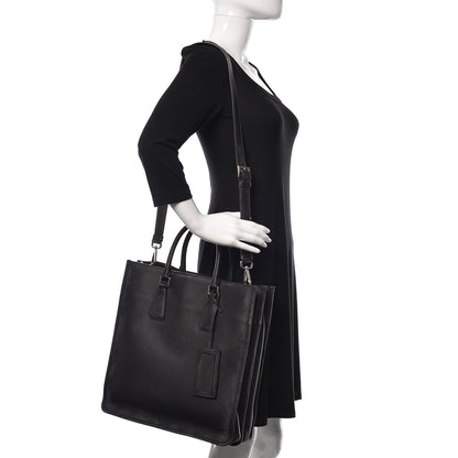 Prada Saffiano Cuir Double Handle Tote Baltico 2 of 22