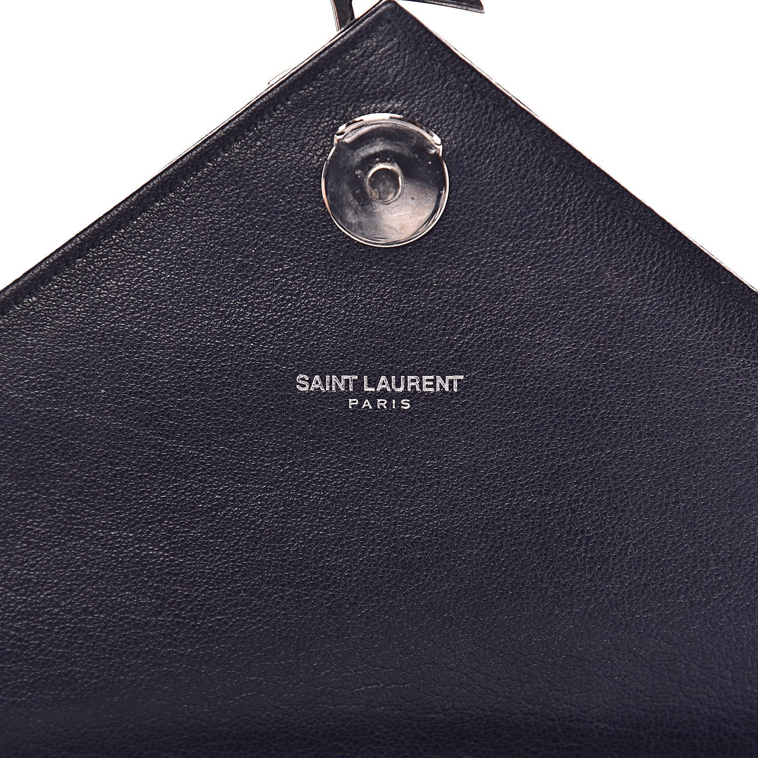 Saint Laurent Sheepskin Matelasse Chevron Monogram Large College Satchel Navy Blue 6 of 11
