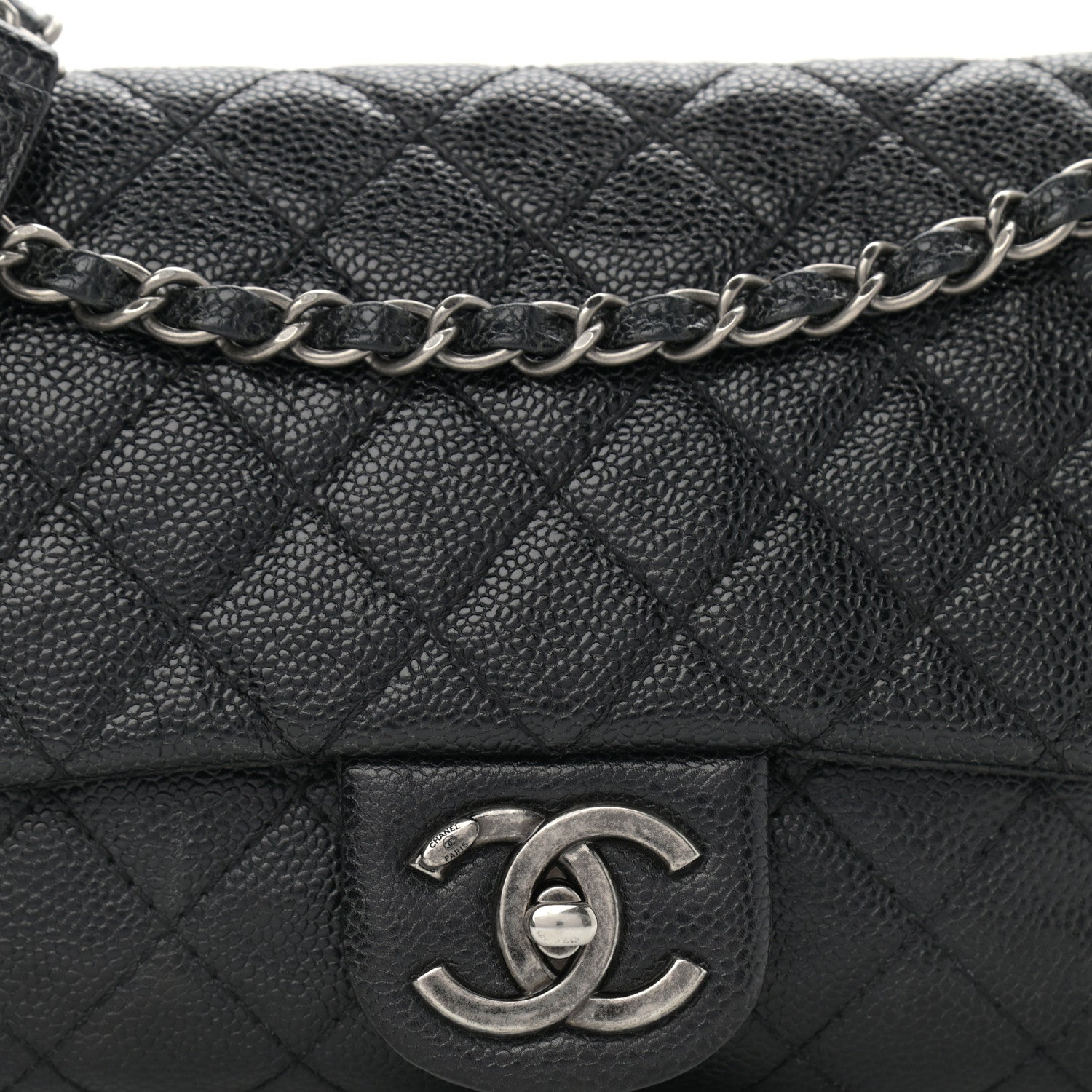 Chanel Caviar Quilted Jumbo Easy Flap Black 7 of 9