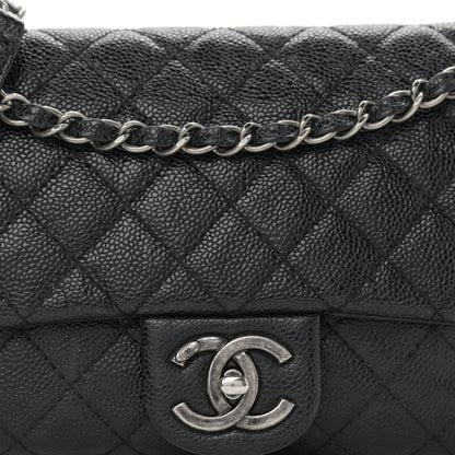 Chanel Caviar Quilted Jumbo Easy Flap Black 7 of 9