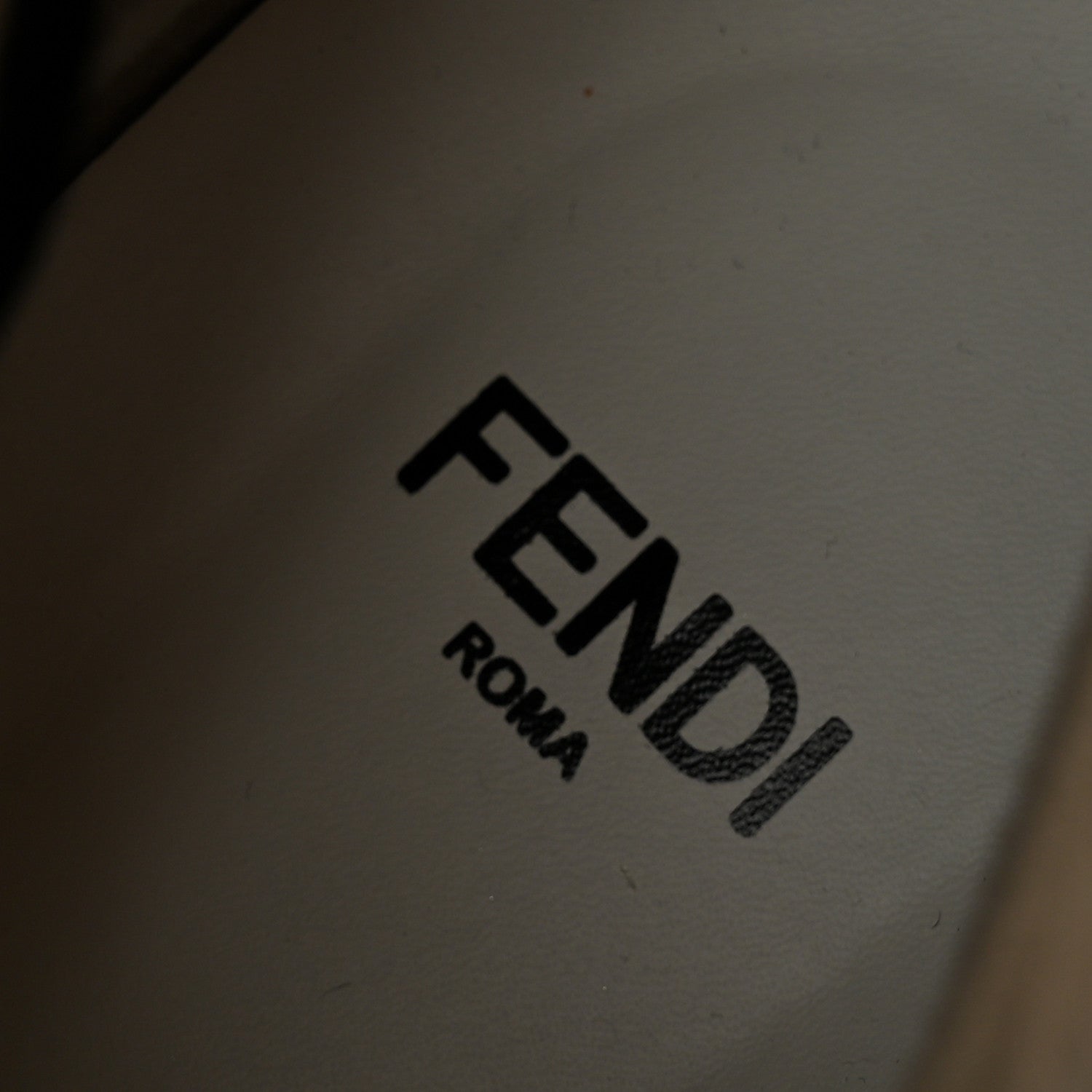 Fendi Canvas Floral Print Logo Bi-Color Womens Biker Boots 37 White Black 6 of 11