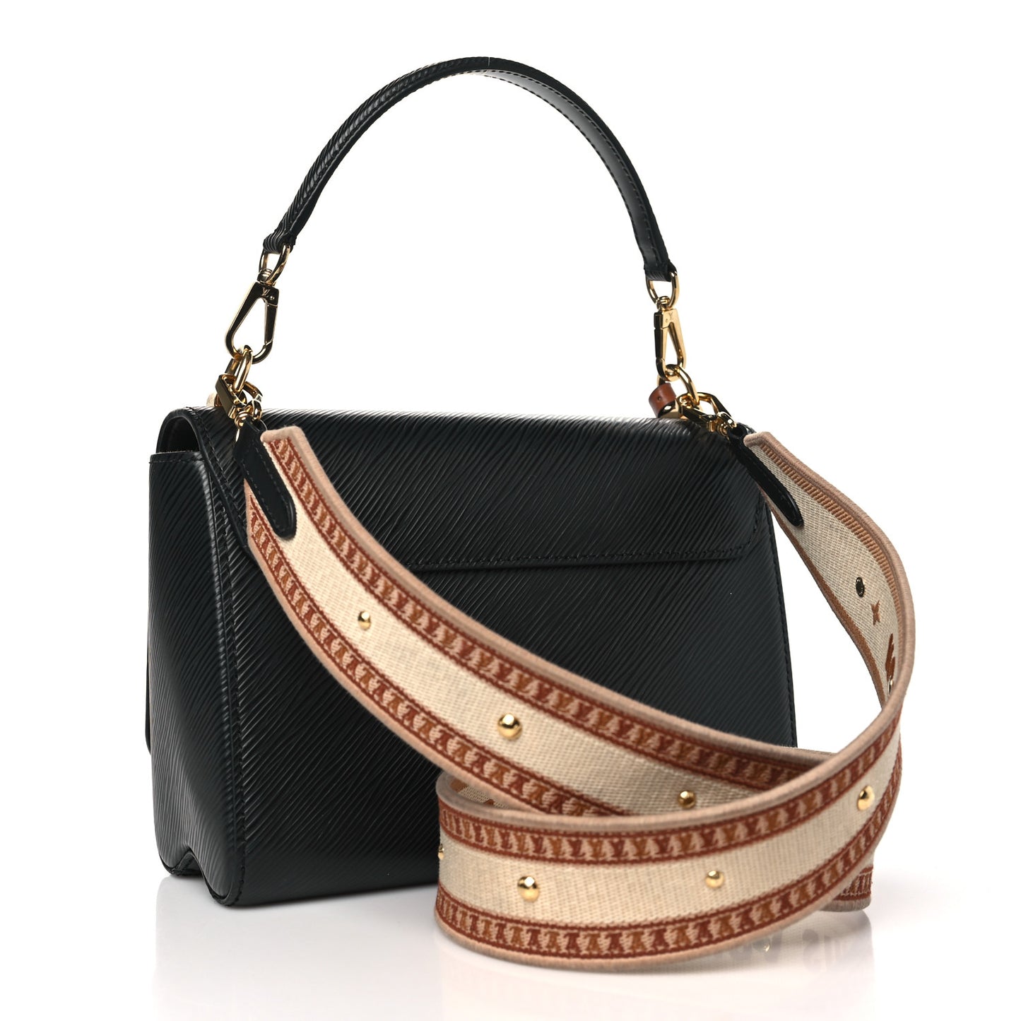 Epi Twist Top Handle Shoulder Bag MM Black