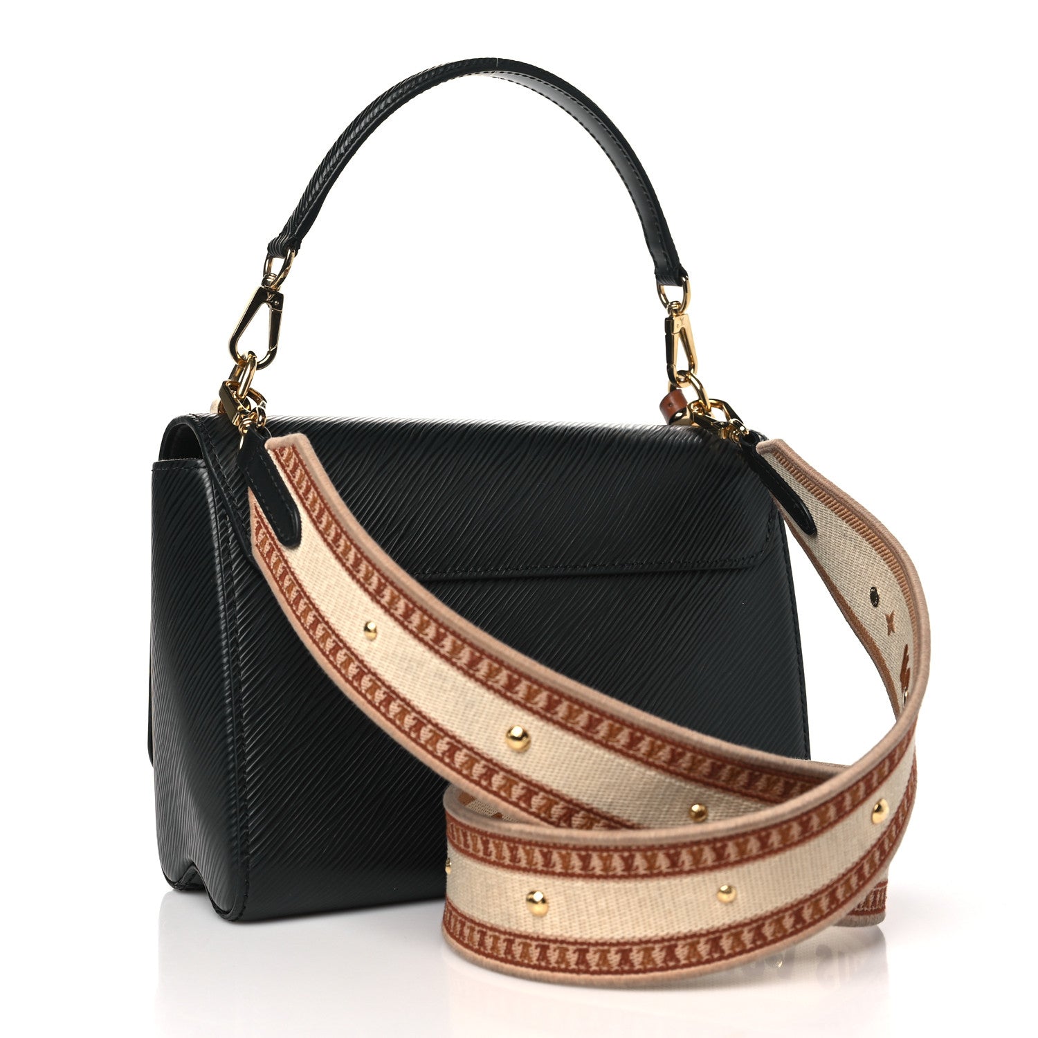 Louis Vuitton Epi Twist Top Handle Shoulder Bag MM Black 4 of 14