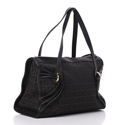 Fendi Zucchino Shoulder Bag Black 2 of 4
