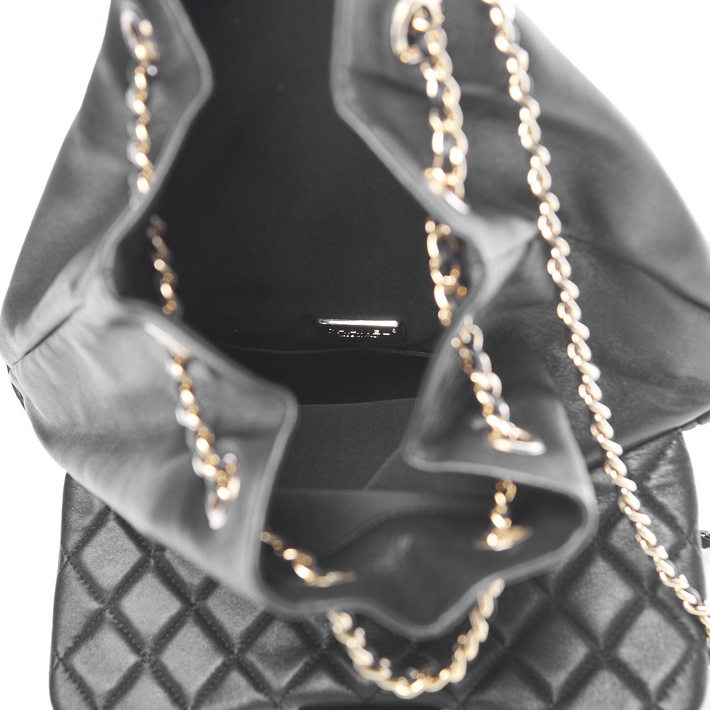 Lambskin Quilted Large In Seoul Backpack Navy