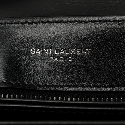 Saint Laurent Calfskin Y Quilted Monogram Monochrome Toy Loulou Crossbody Bag Black 6 of 11