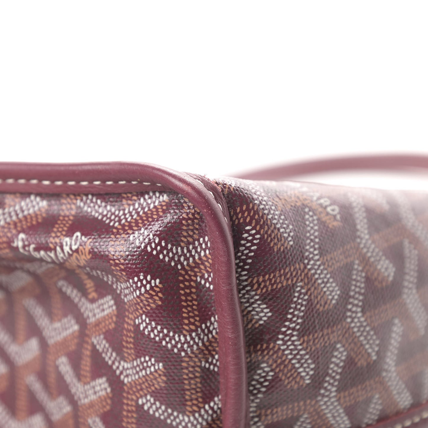 Goyardine Reversible Anjou PM Burgundy