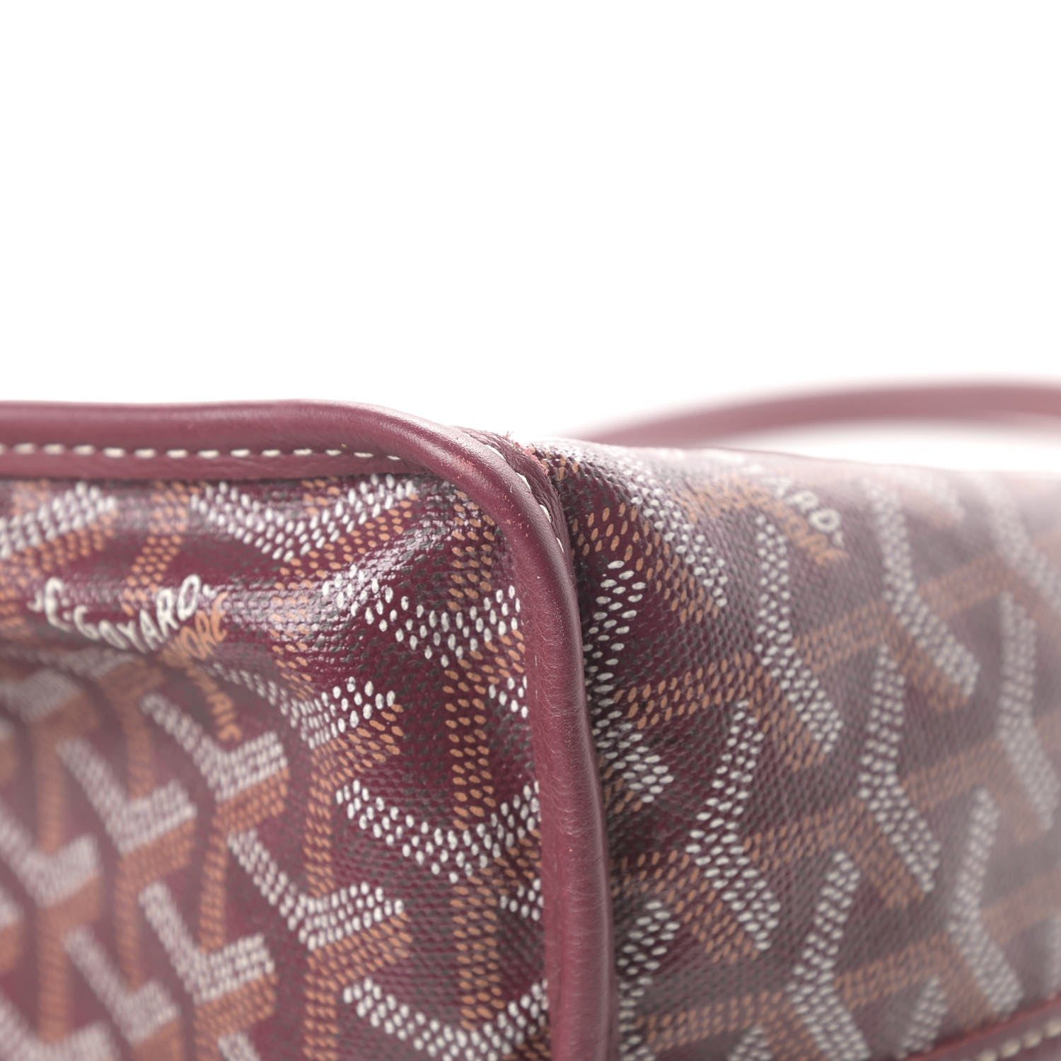 Goyard Goyardine Reversible Anjou PM Burgundy 19 of 24
