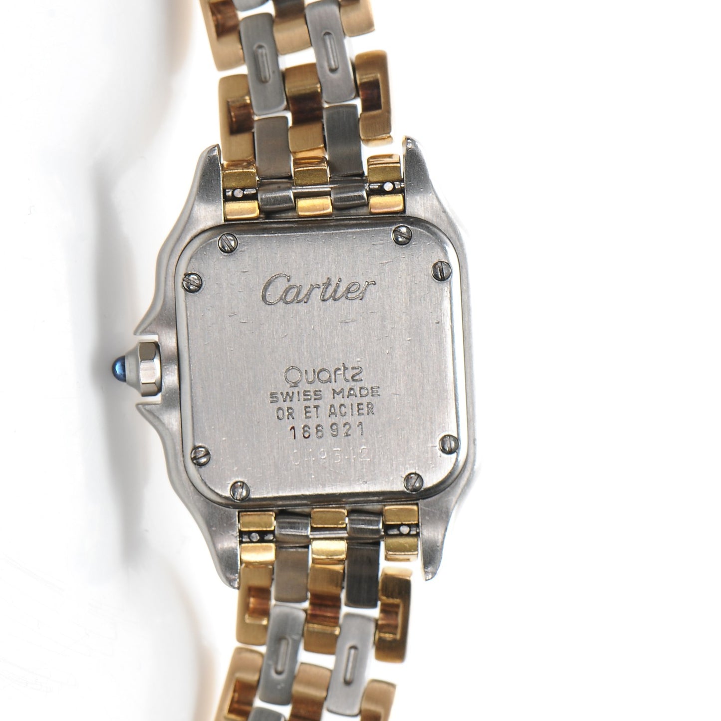 Stainless Steel 18K Yellow Gold 22mm Panthere Quartz Watch