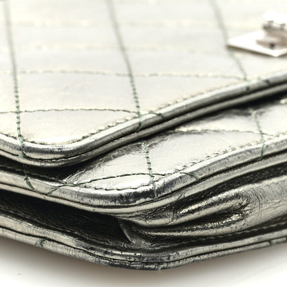 Chanel Metallic Aged Calfskin Quilted 2.55 Reissue Wallet On Chain WOC Green 8 of 9