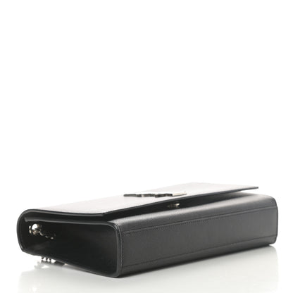 Saint Laurent Grain De Poudre Medium Classic Monogram Kate Satchel Black 4 of 12