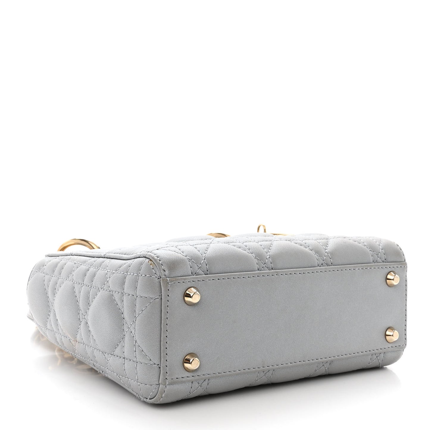 Lambskin Cannage Mini Lady Dior Grey