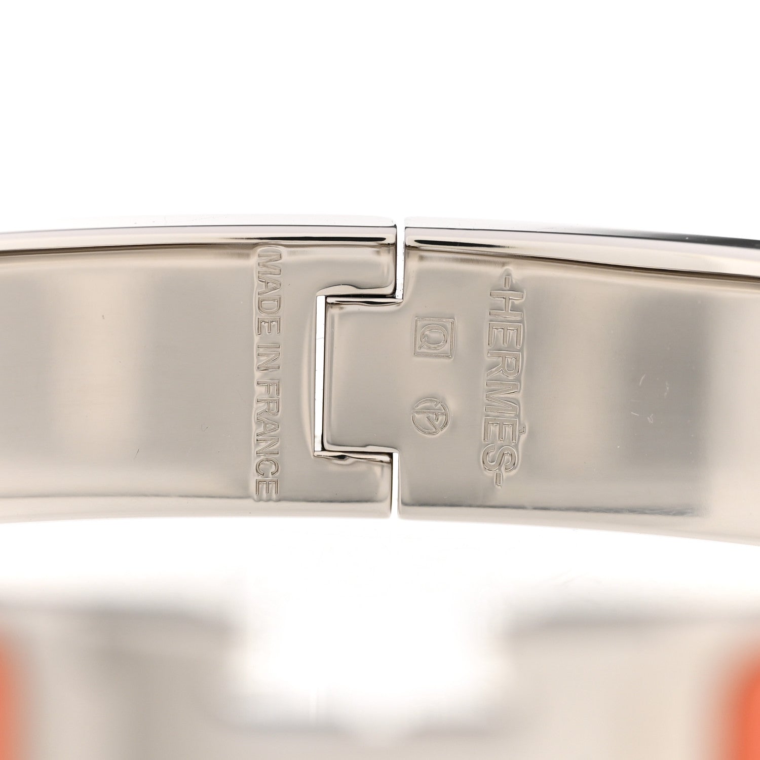 Hermes Enamel Narrow Clic Clac H Bracelet GM Mango 4 of 4