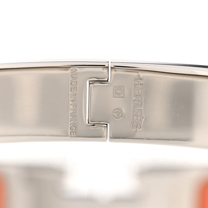 Hermes Enamel Narrow Clic Clac H Bracelet GM Mango 4 of 4