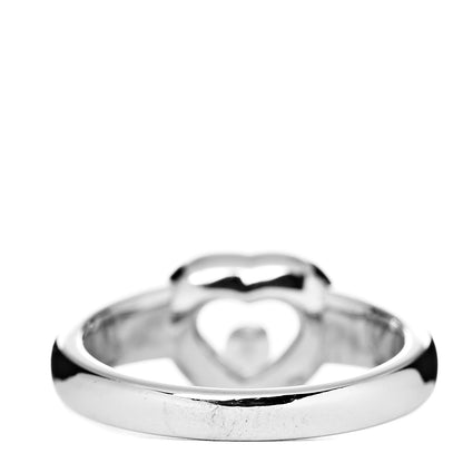 Chopard 18K White Gold Diamond Happy Diamonds Heart Ring 50 5.25 3 of 7