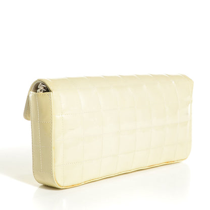 Chanel Patent Quilted East West Chocolate Bar Flap White 3 of 9