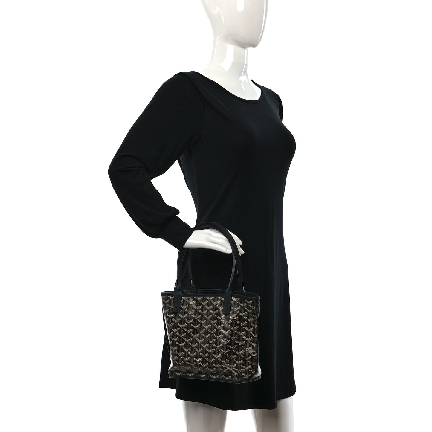 Goyardine Reversible Mini Anjou Black