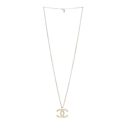 Chanel Pearl CC Pendant Necklace Gold 3 of 7