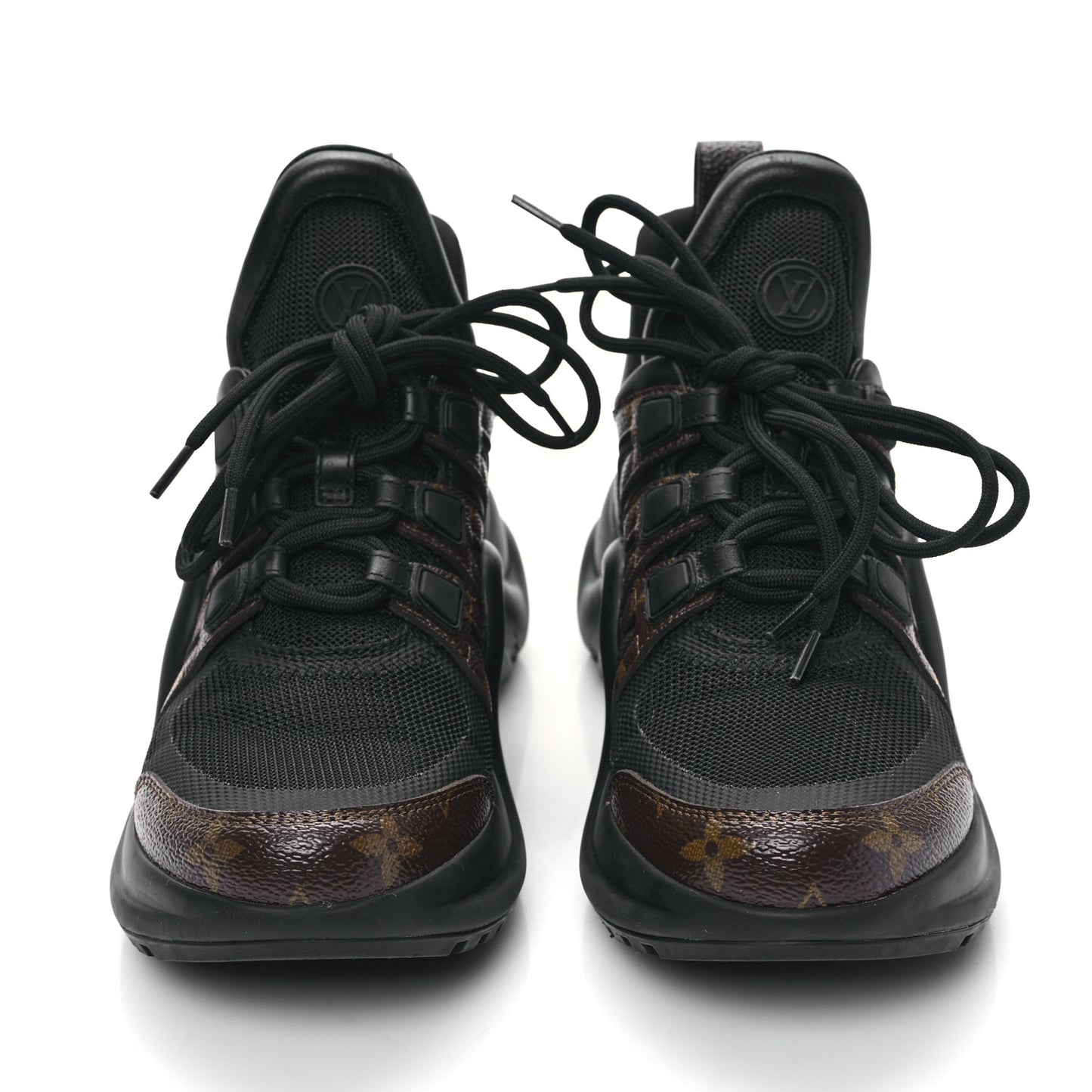 Calfskin Patent Monogram LV Archlight Sneakers 37.5 Black