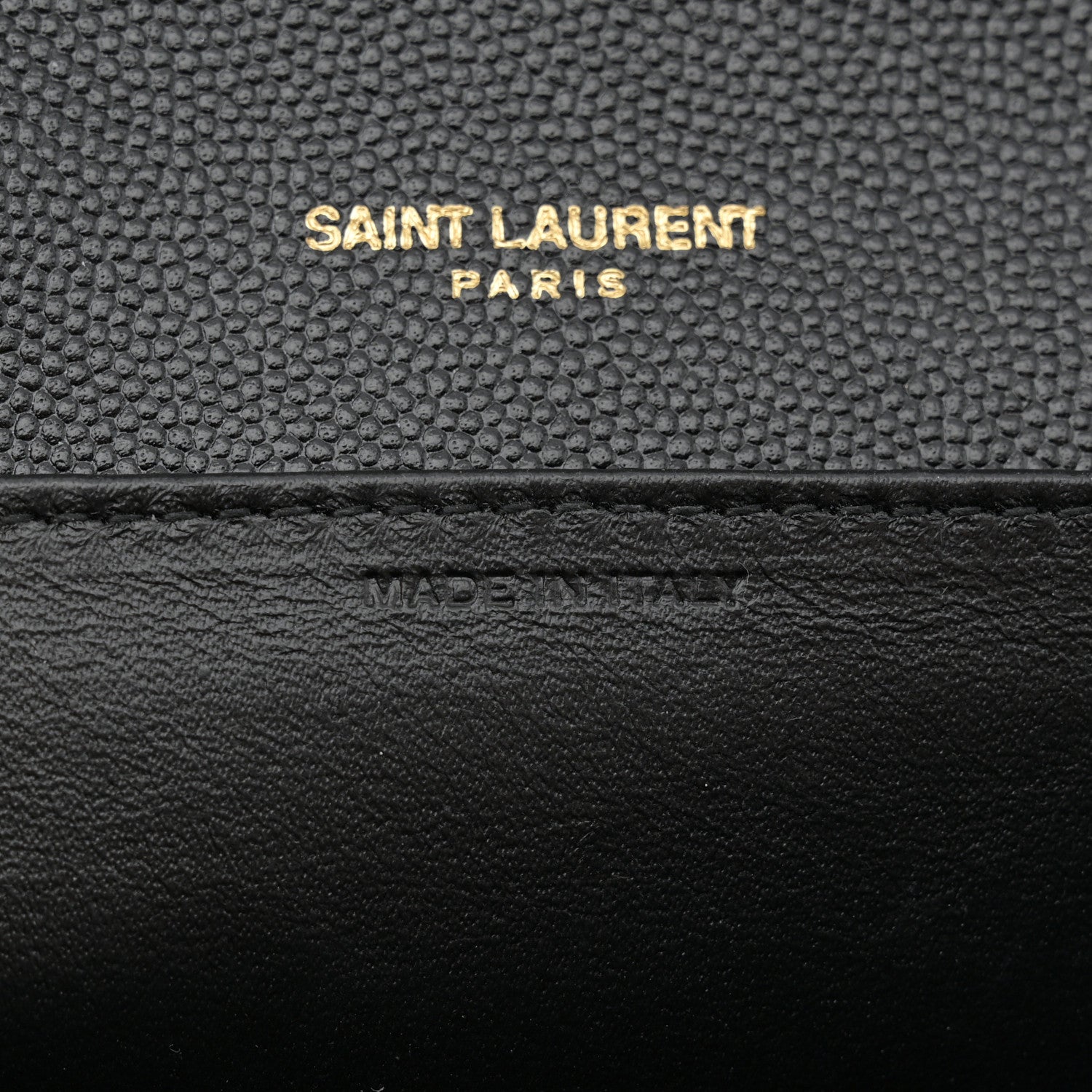 Saint Laurent Grain de Poudre Uptown Chain Wallet Black 8 of 11