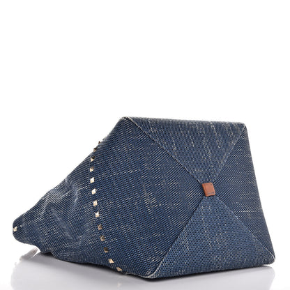 Valentino Garavani Denim Rockstud New Dome Bucket Tote Blue 5 of 11