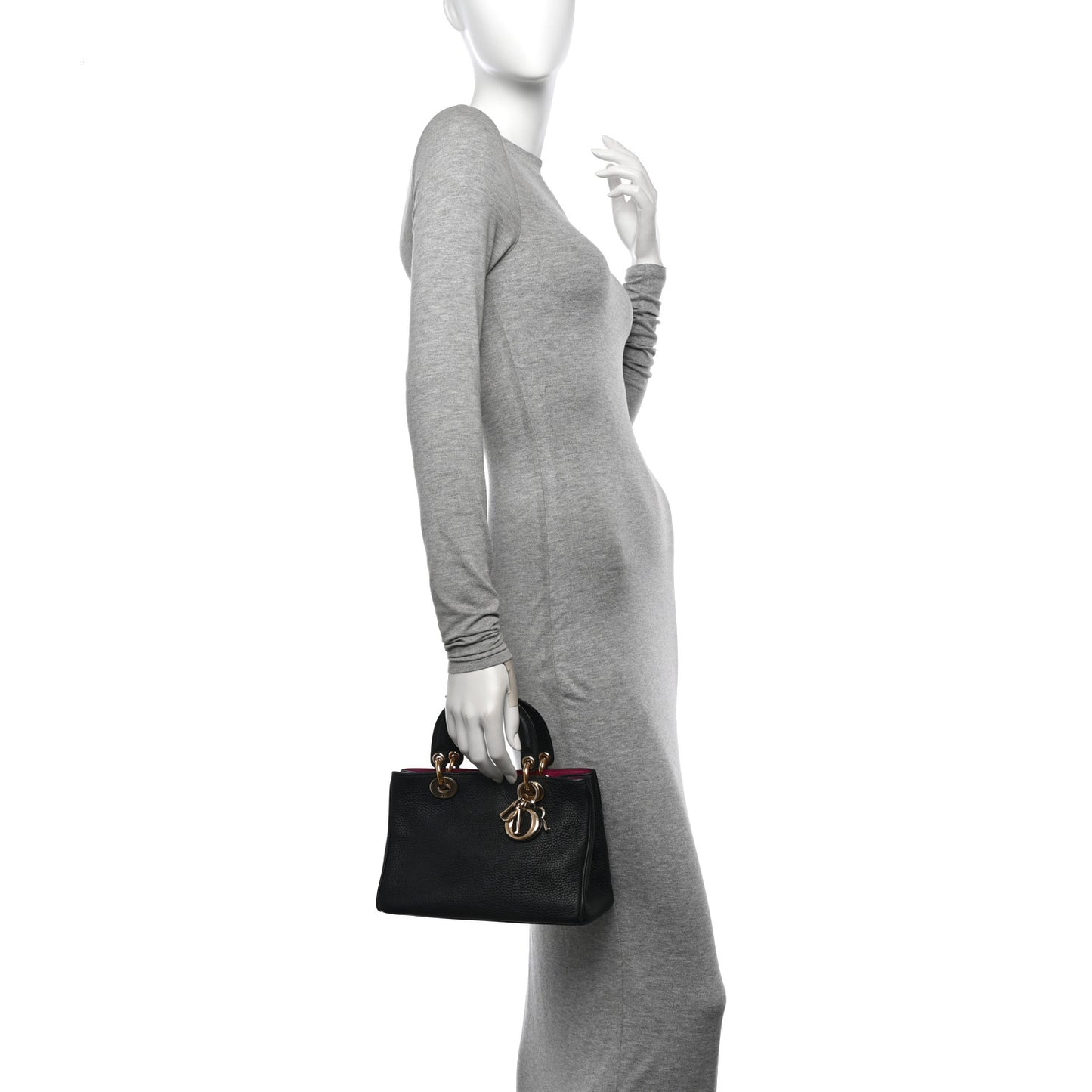 Bullcalf Small Diorissimo Tote Black Rose Indien