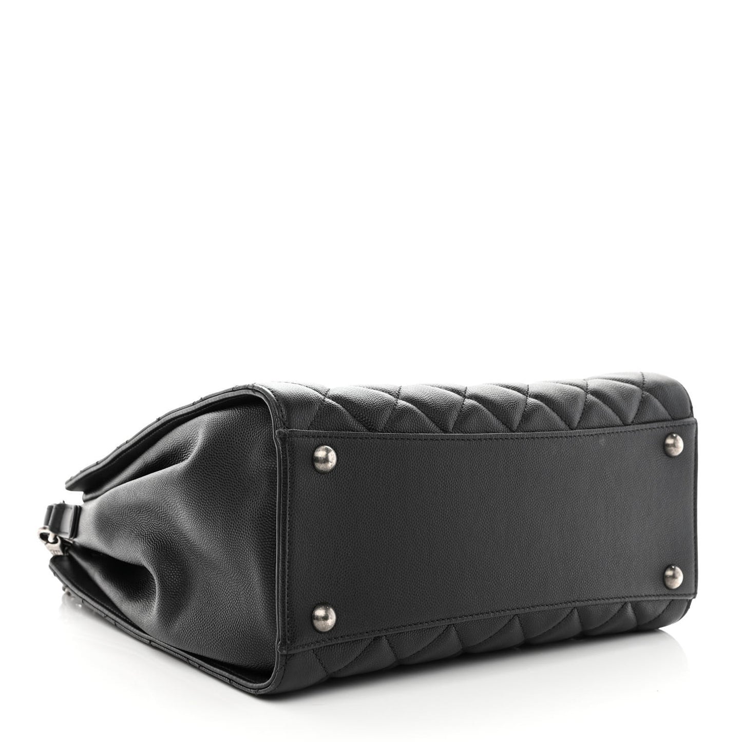 Caviar Quilted Medium CC Bucket Bag Black