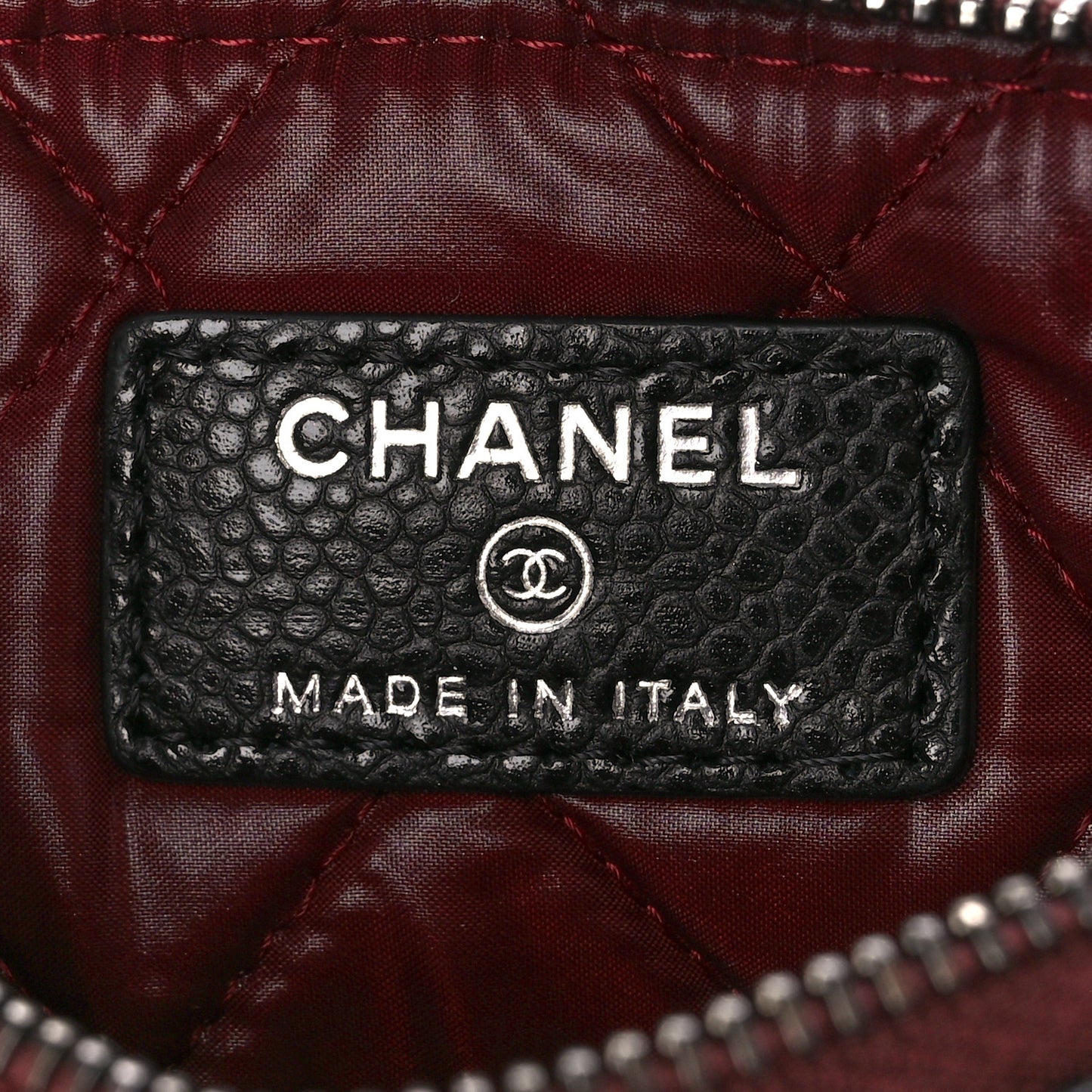 Caviar Quilted Small Cosmetic Case Black