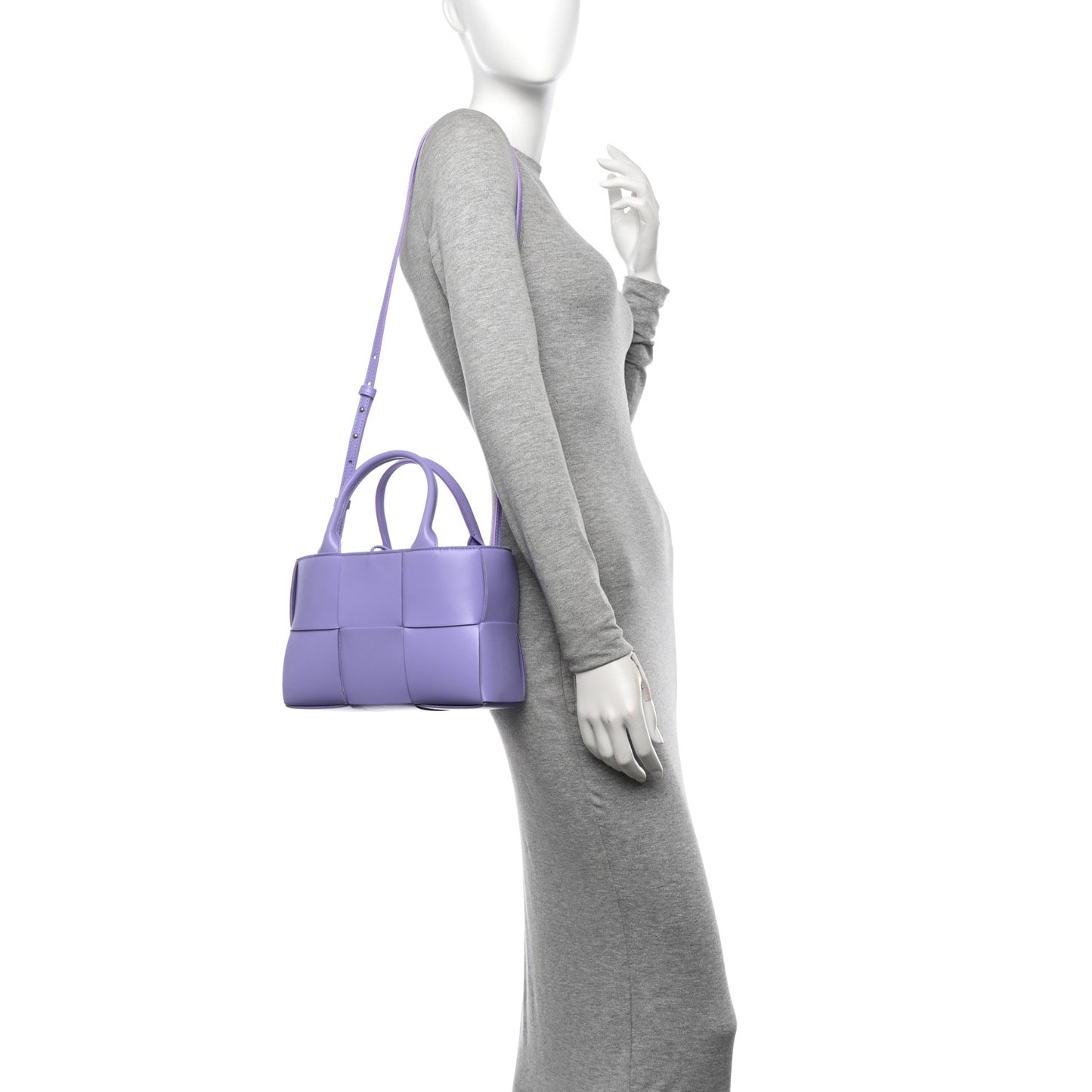 Nappa Maxi Intreccio Mini Arco Tote Wisteria