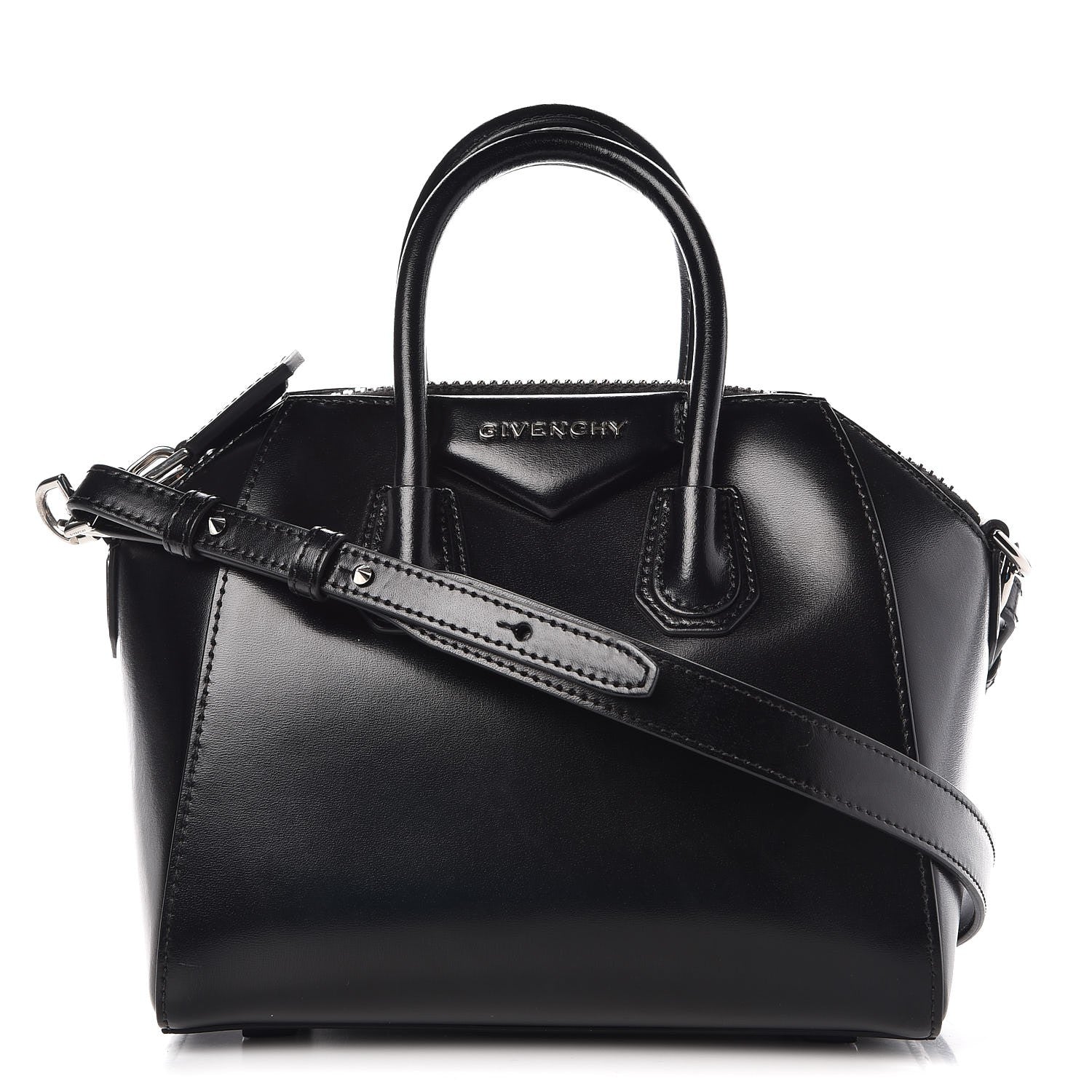 Givenchy Shiny Lord Calfskin Mini Antigona Black 1 of 8