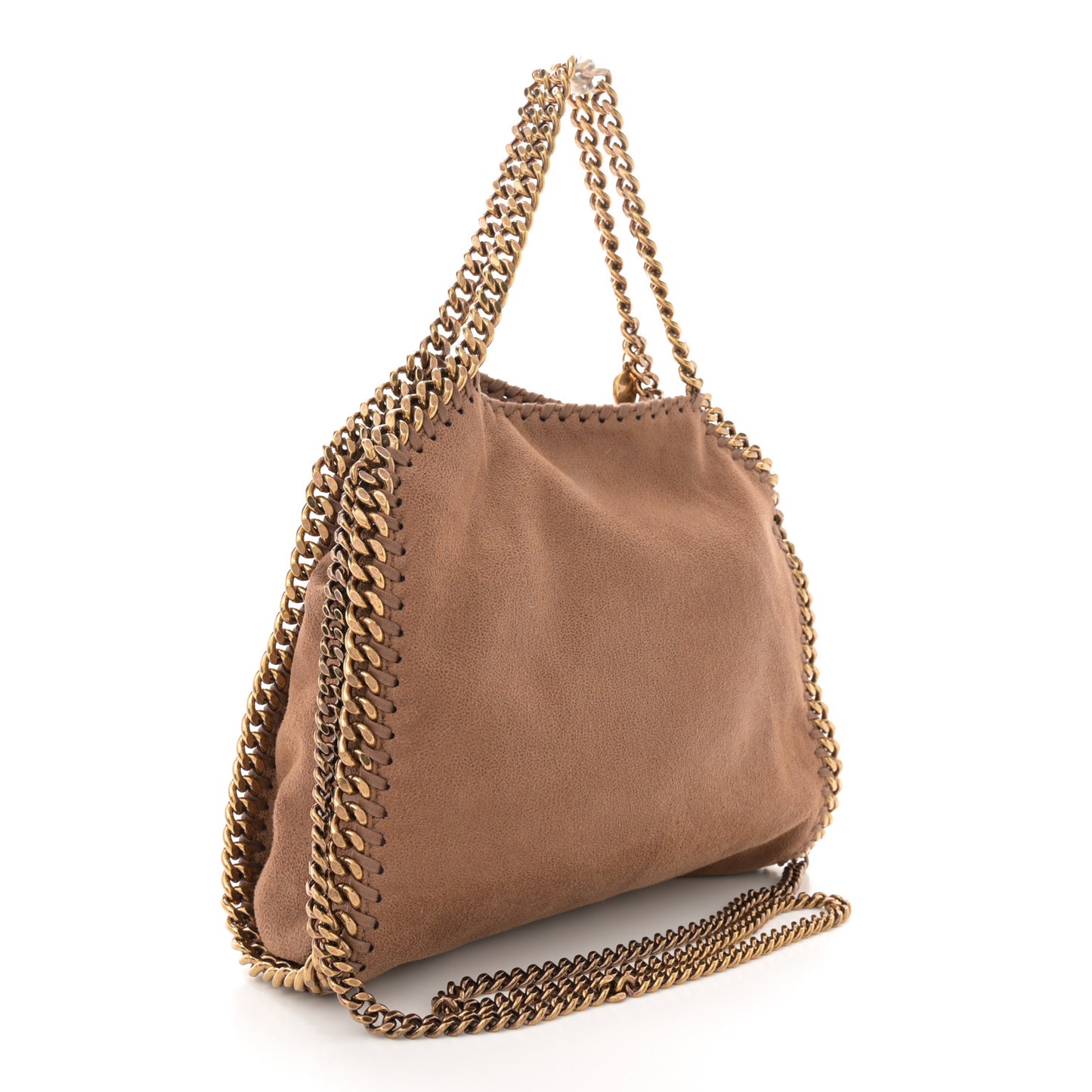 Shaggy Deer Mini Falabella Fold Over Tote Beige