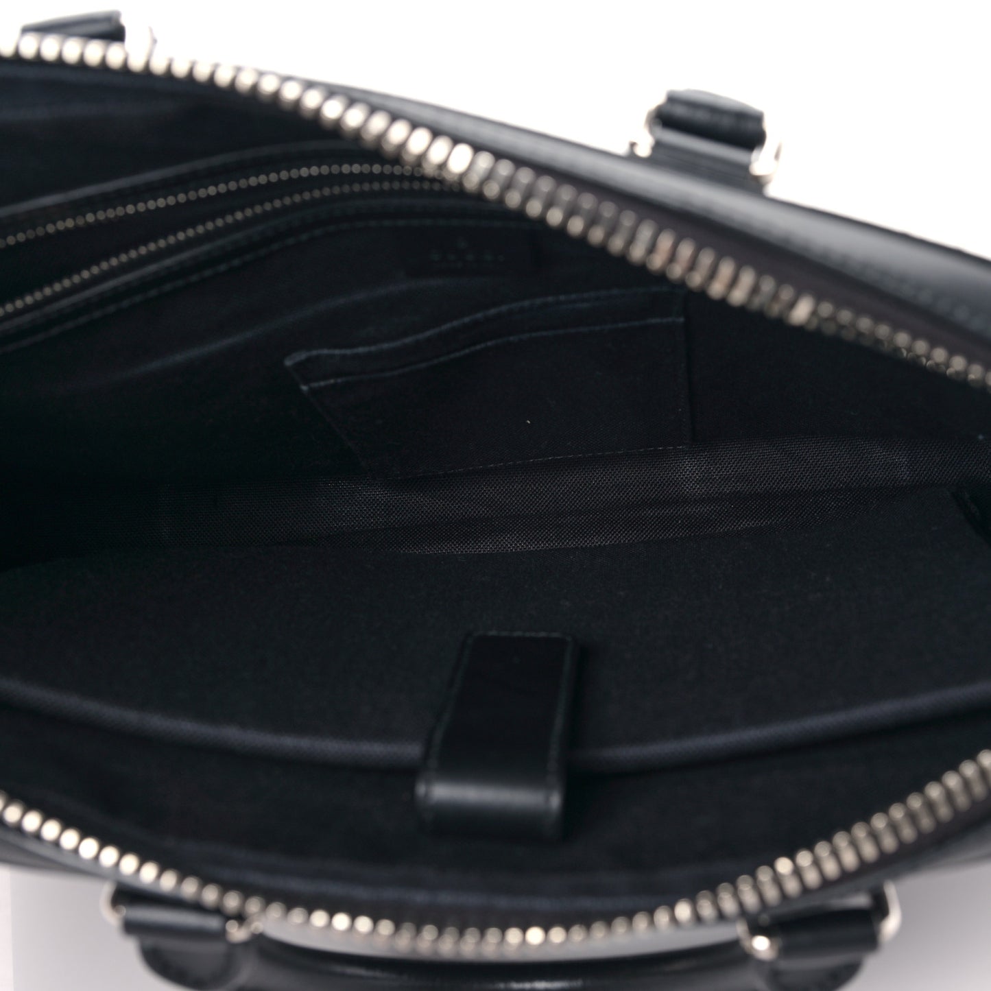 GG Supreme Monogram Appia Calfskin Web Briefcase Black