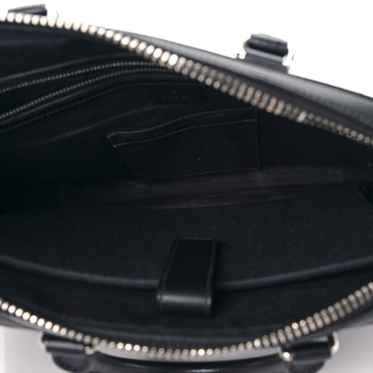 Gucci GG Supreme Monogram Appia Calfskin Web Briefcase Black 5 of 11