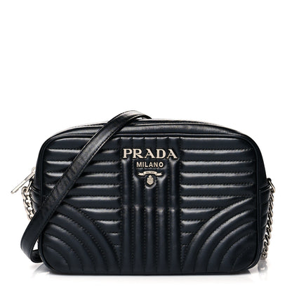Prada Soft Calfskin Diagramme Crossbody Bag Black 1 of 9