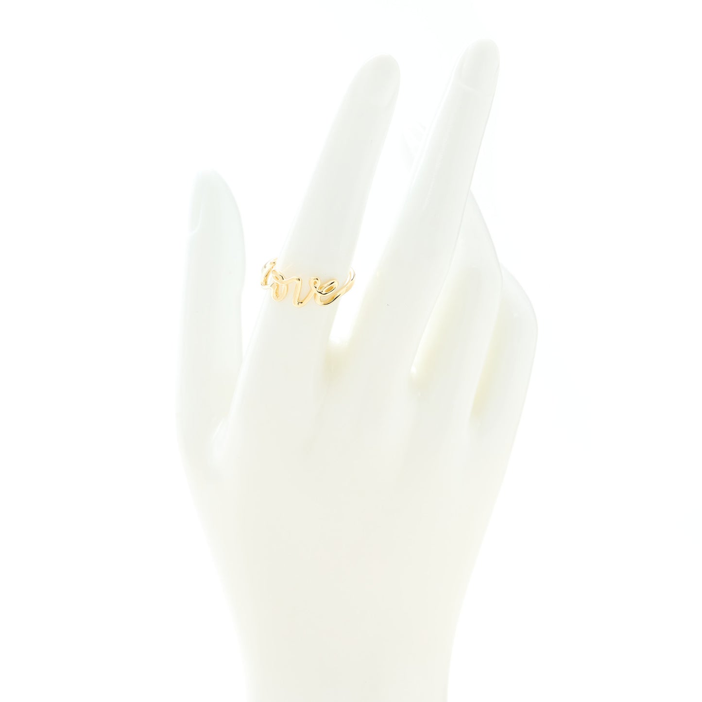18K Yellow Gold Paloma's Graffiti Love Ring 54 7