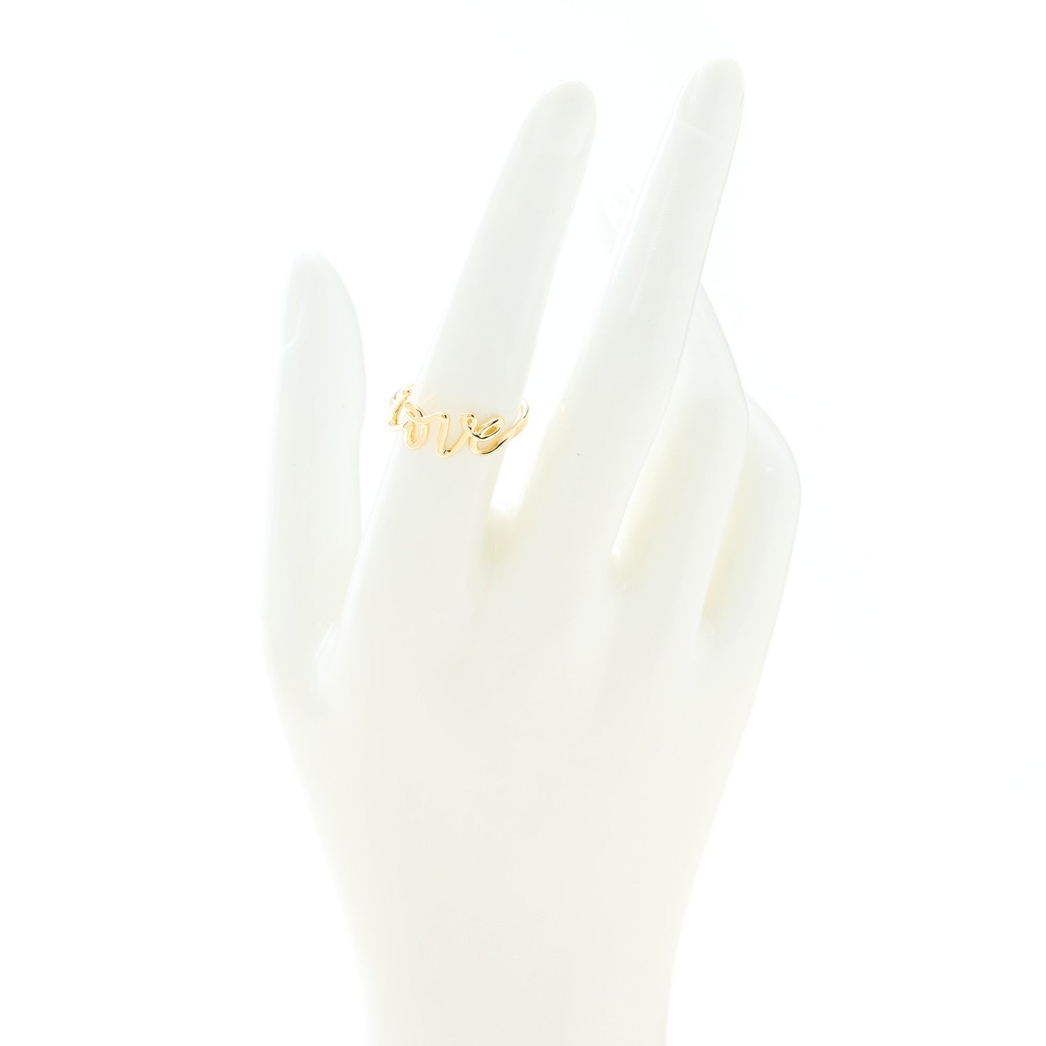 Tiffany 18K Yellow Gold Paloma's Graffiti Love Ring 54 7 2 of 4